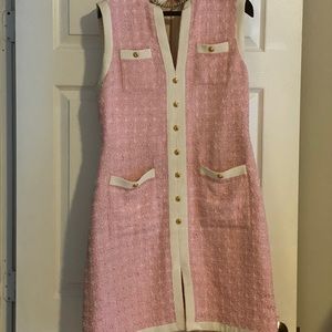 Gucci Tweed Pink White Dress